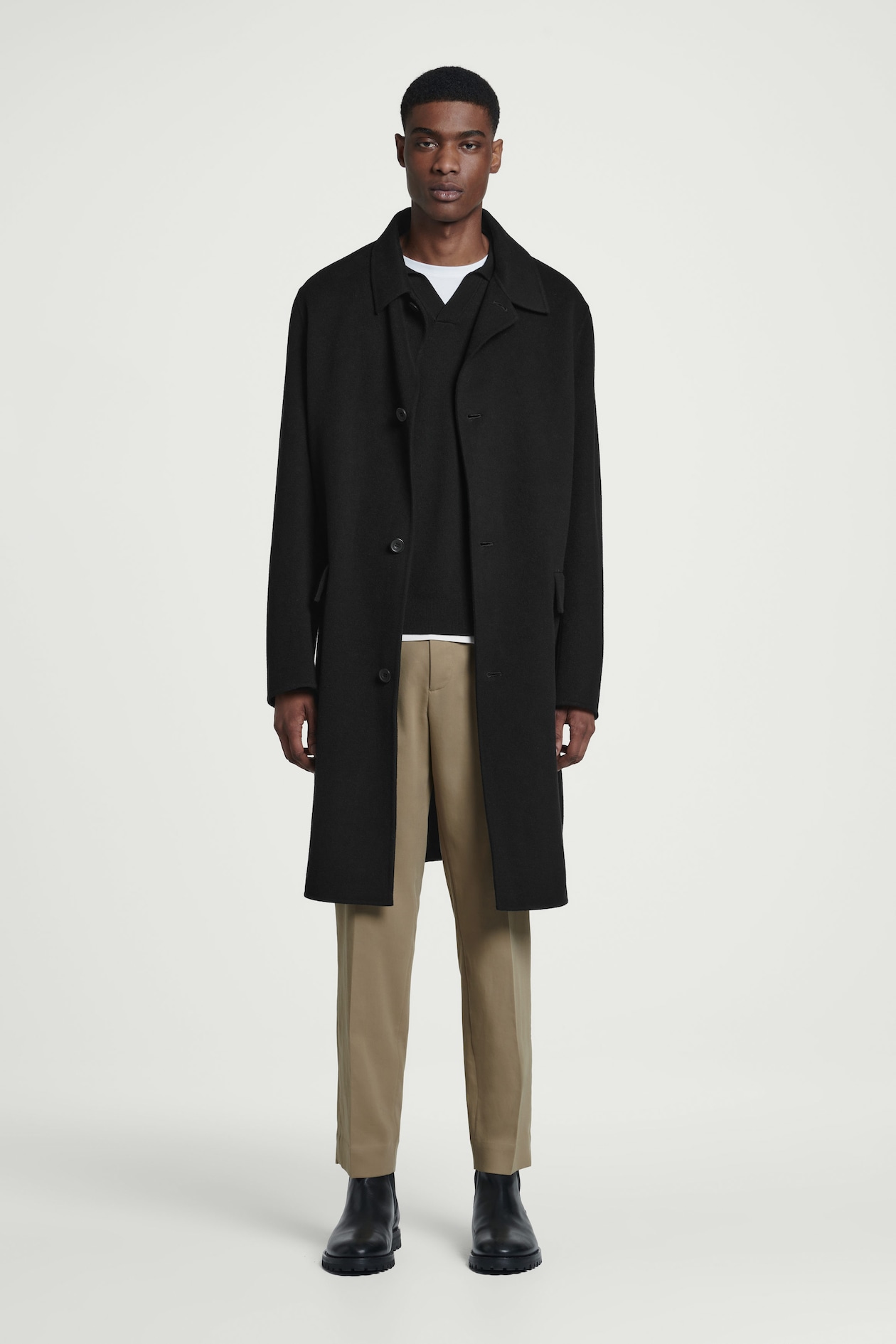 Хлопковые брюки приталенного кроя COS, бежевый
Хлопковые брюки приталенного кроя COS, бежевый