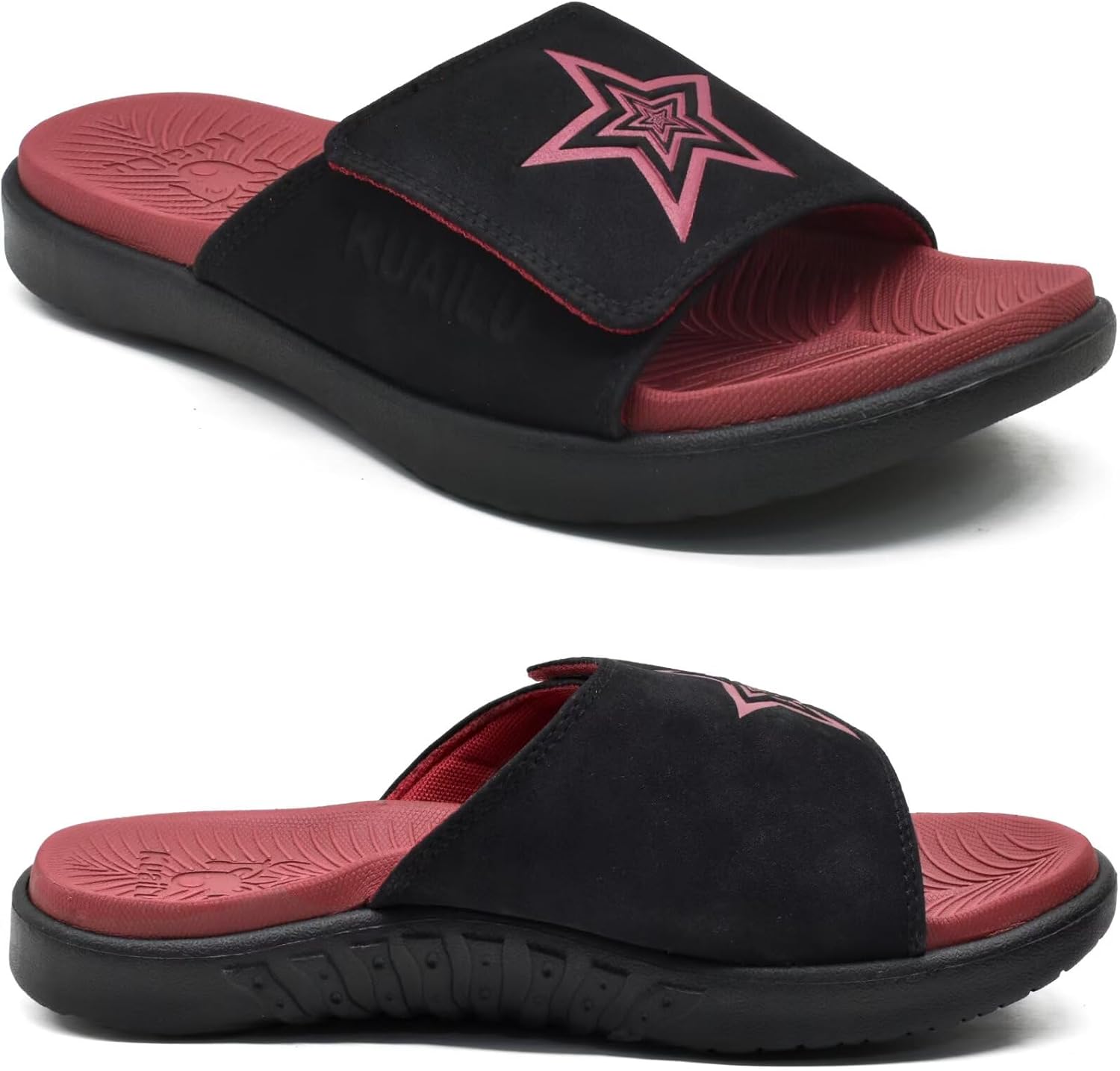 Мужские шлепанцы KuaiLu с мягкой подушкой, спортивные сандалии с поддержкой свода стопы при плантарном фасциите, регулируемые с открытым носком, летние тапочки, легко надевать, для улицы и дома, размеры 7-15, черный/красный
Мужские шлепанцы KuaiLu с мягкой подушкой, спортивные сандалии с поддержкой свода стопы при плантарном фасциите, регулируемые с открытым носком, летние тапочки, легко надевать, для улицы и дома, размеры 7-15, черный/красный