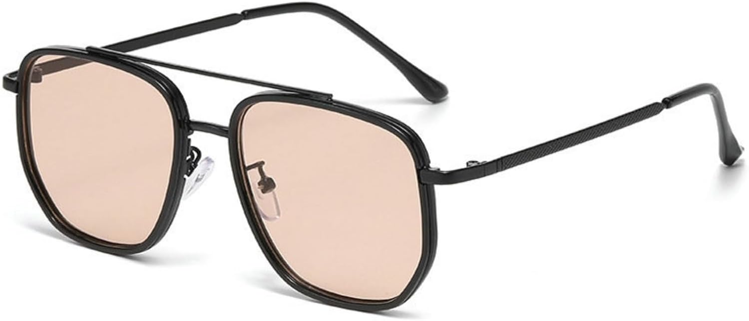 Солнцезащитные очки Willochra Retro Pilot для женщин и мужчин, увеличенного размера, с двойной металлической перемычкой, модные квадратные, черные с градиентным переходом, C6
Солнцезащитные очки Willochra Retro Pilot для женщин и мужчин, увеличенного размера, с двойной металлической перемычкой, модные квадратные, черные с градиентным переходом, C6