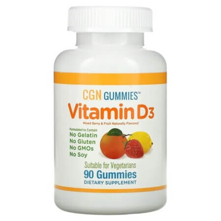 Жевательный витамин D3 California Gold Nutrition Vitamin D3 Gummies, 25 мкг (1000 МЕ), 90 таблеток
Жевательный витамин D3 California Gold Nutrition Vitamin D3 Gummies, 25 мкг (1000 МЕ), 90 таблеток