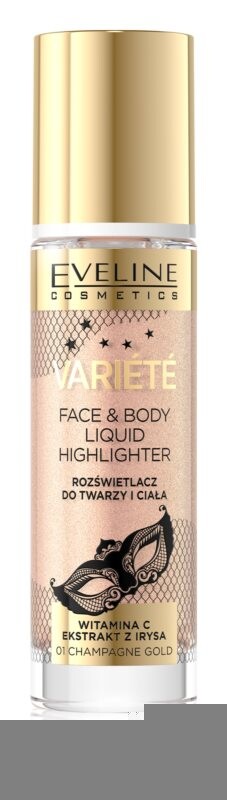Жидкий отбеливатель для лица и тела Eveline Cosmetics Variété, оттенок 01 Champagne гold 30 мл
Жидкий отбеливатель для лица и тела Eveline Cosmetics Variété, оттенок 01 Champagne гold 30 мл