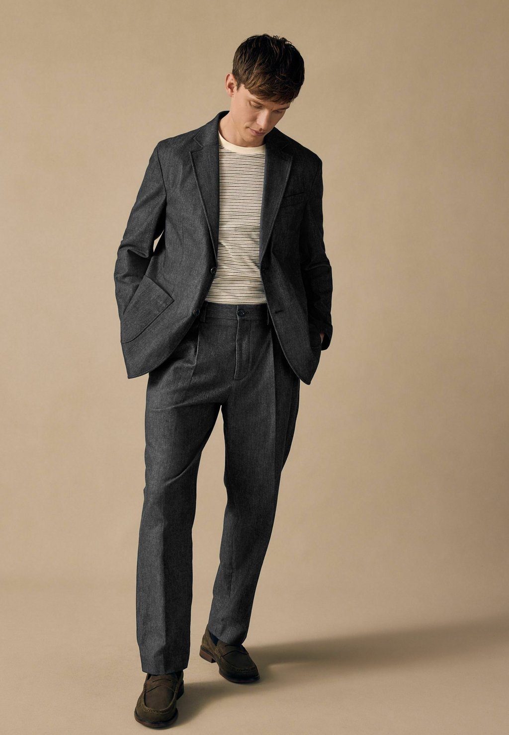 Костюмные брюки Next, антрацит
Костюмные брюки Next, антрацит