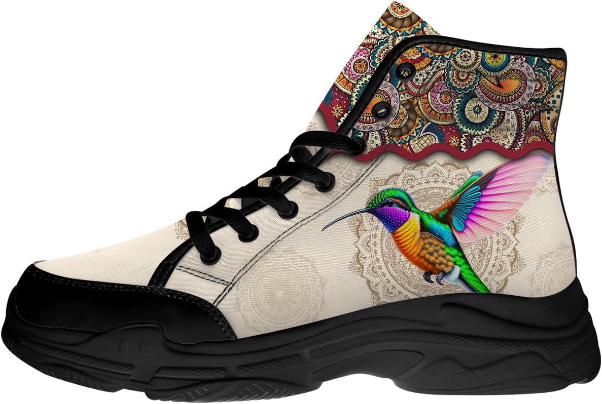 Женские кроссовки Hummingbird High Top, шнуровка на брезентовой платформе, подарки для любителей колибри Generic, 3101 Hummingbird Mandala
Женские кроссовки Hummingbird High Top, шнуровка на брезентовой платформе, подарки для любителей колибри Generic, 3101 Hummingbird Mandala