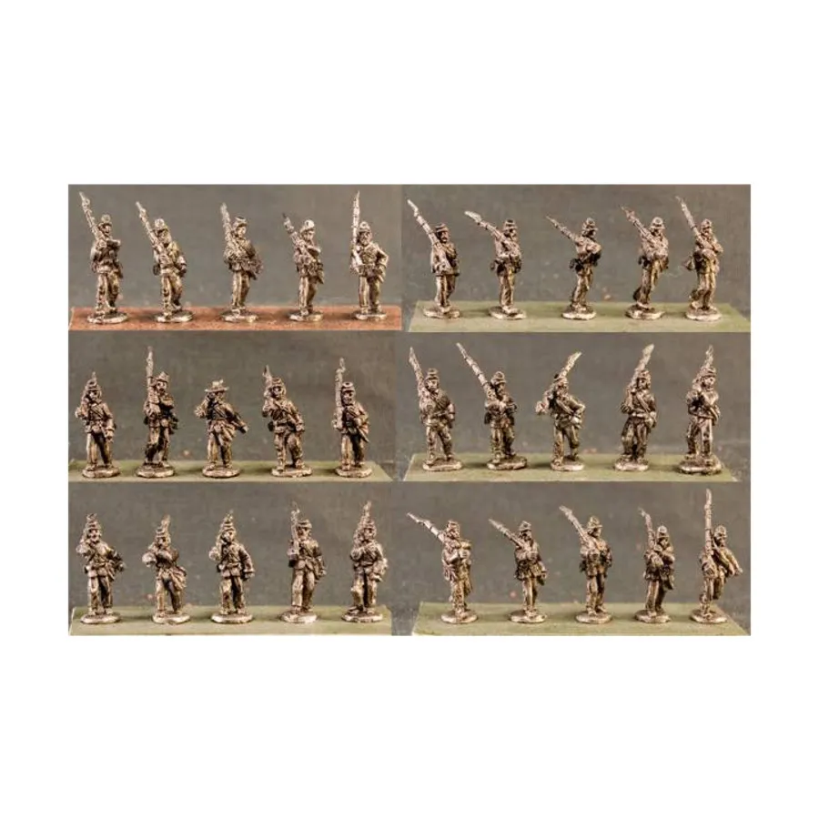 Пехота — марш с легким снаряжением и рулоном одеял, Blue and the Gray Miniatures - Union (15mm)
Пехота — марш с легким снаряжением и рулоном одеял, Blue and the Gray Miniatures - Union (15mm)