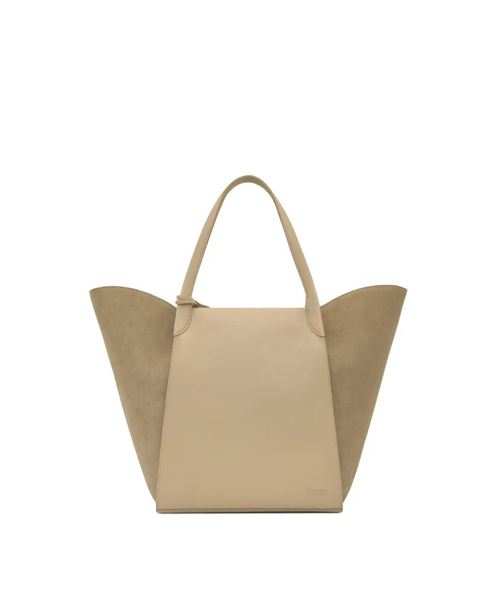 Большая кожаная сумка через плечо Tulip Tous, песочный
Большая кожаная сумка через плечо Tulip Tous, песочный
