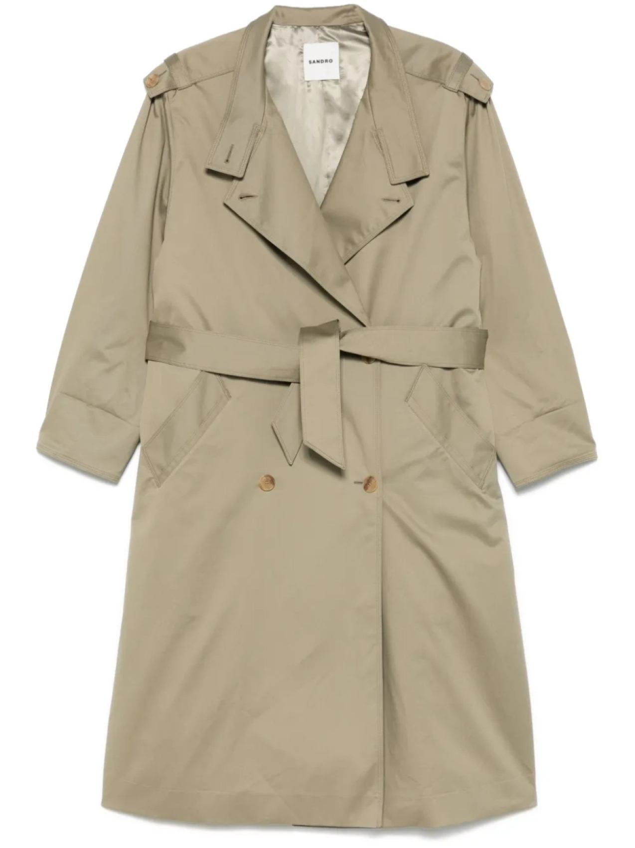 SANDRO тренч с поясом, зеленый
SANDRO тренч с поясом, зеленый