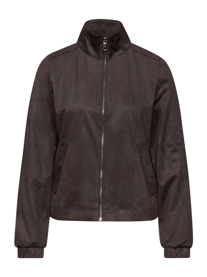 Короткая велюровая куртка коричневого цвета Street One
Короткая велюровая куртка коричневого цвета Street One