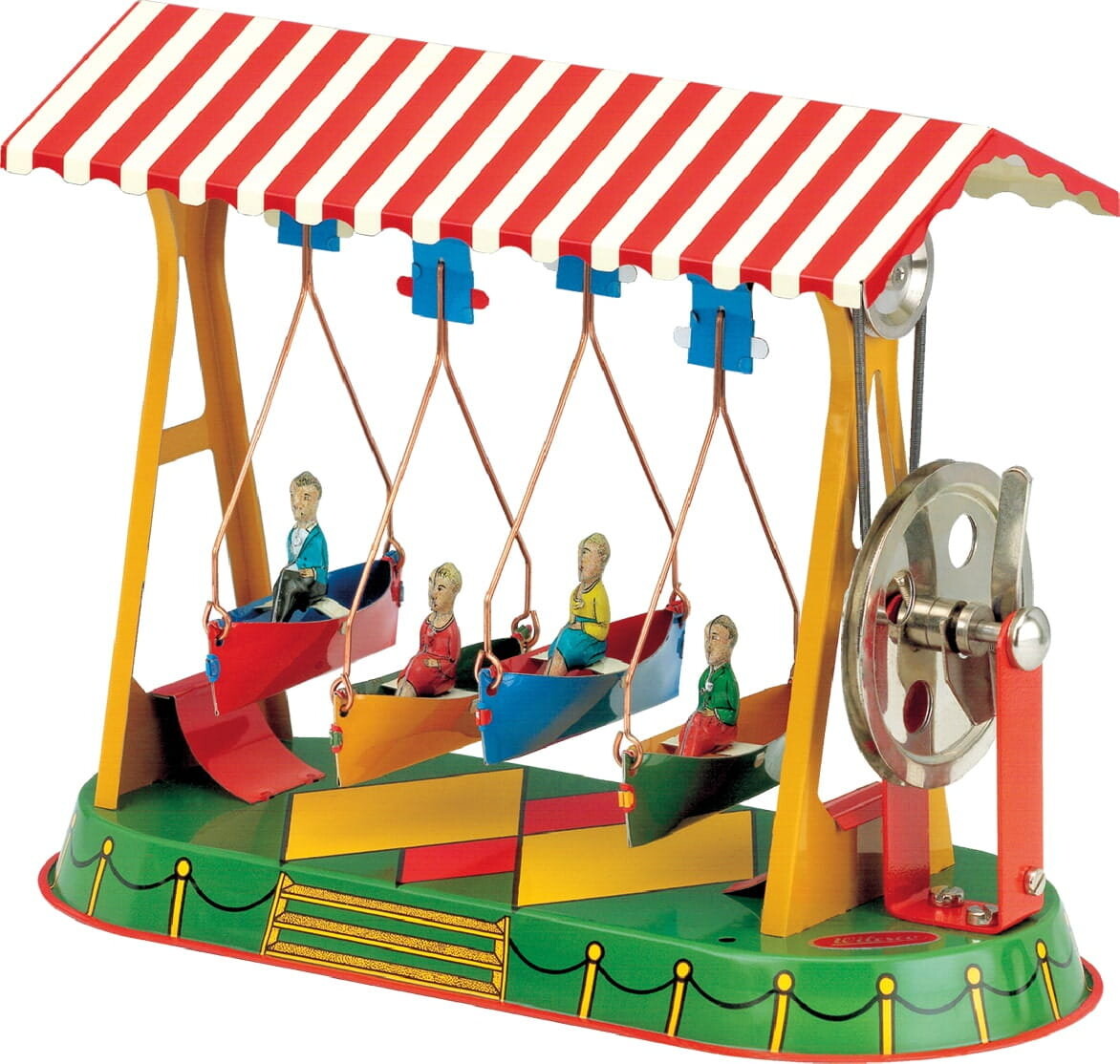 Качели с лодочками — модель с паровым двигателем Wilesco.
Качели с лодочками — модель с паровым двигателем Wilesco.