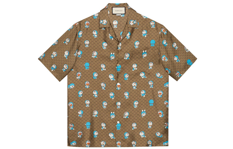 Рубашка мужская Gucci x Doraemon с принтом, коричневый
Рубашка мужская Gucci x Doraemon с принтом, коричневый