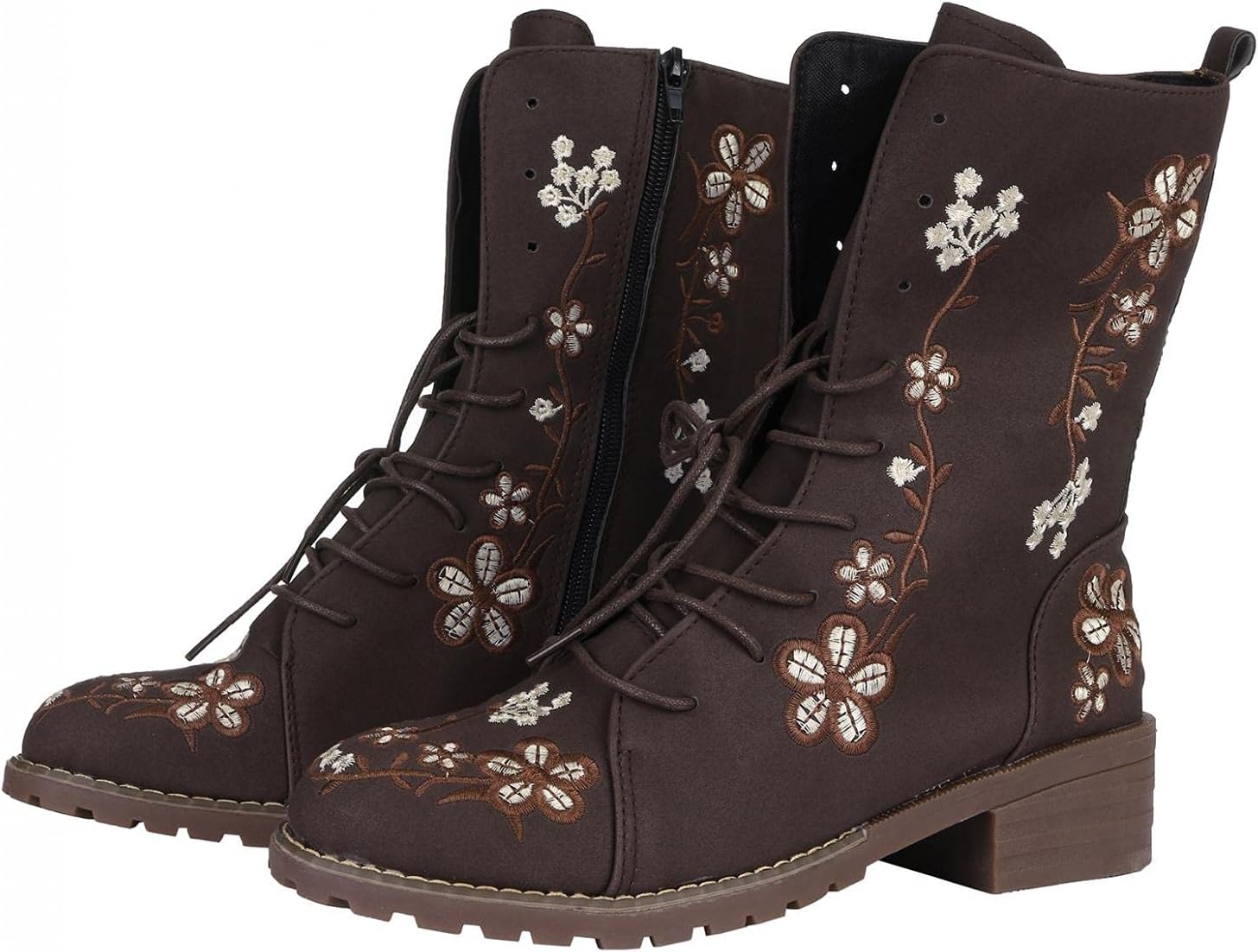 Женские боевые ботинки Hbeylia с этническим винтажным цветочным узором, коричневый
Женские боевые ботинки Hbeylia с этническим винтажным цветочным узором, коричневый