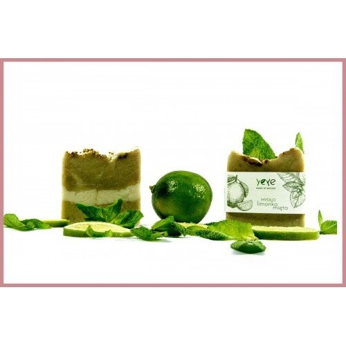 100% натуральное мыло ручной работы Yeye с лаймом и мятой.
100% натуральное мыло ручной работы Yeye с лаймом и мятой.