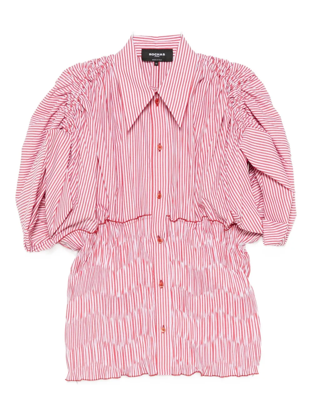 Полосатая рубашка с рукавами-буфами Rochas, красный
Полосатая рубашка с рукавами-буфами Rochas, красный