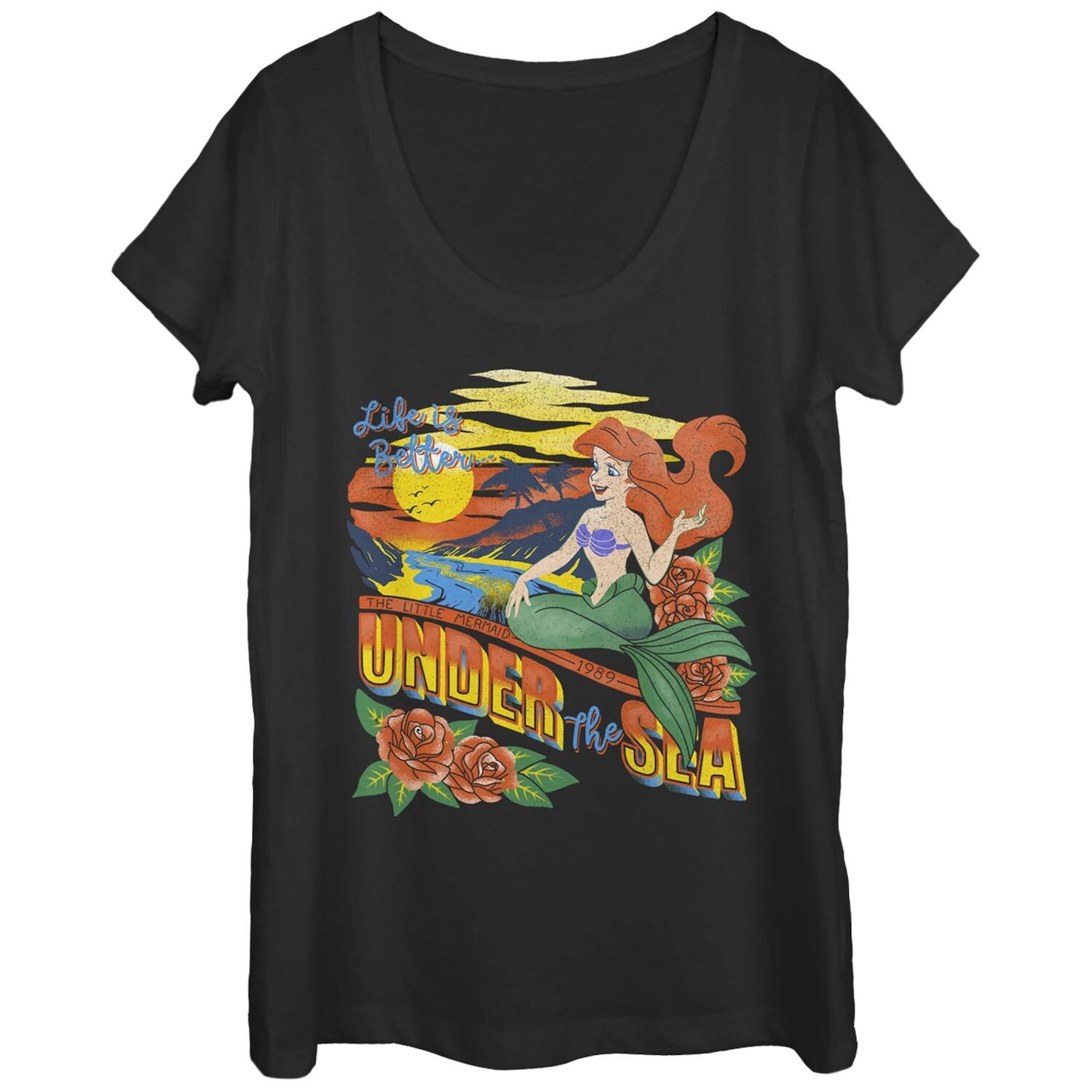 Винтажная футболка с круглым вырезом в тропическом стиле Disney's Little Mermaid Ariel для детей Licensed Character
Винтажная футболка с круглым вырезом в тропическом стиле Disney's Little Mermaid Ariel для детей Licensed Character