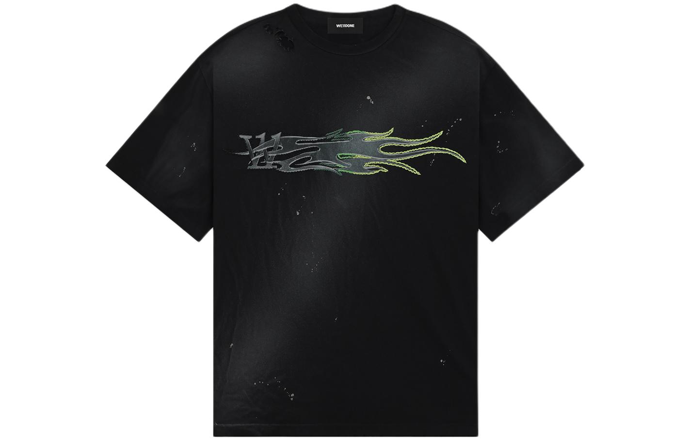 Футболка из хлопка с принтом WE11DONE, черная
Футболка из хлопка с принтом WE11DONE, черная