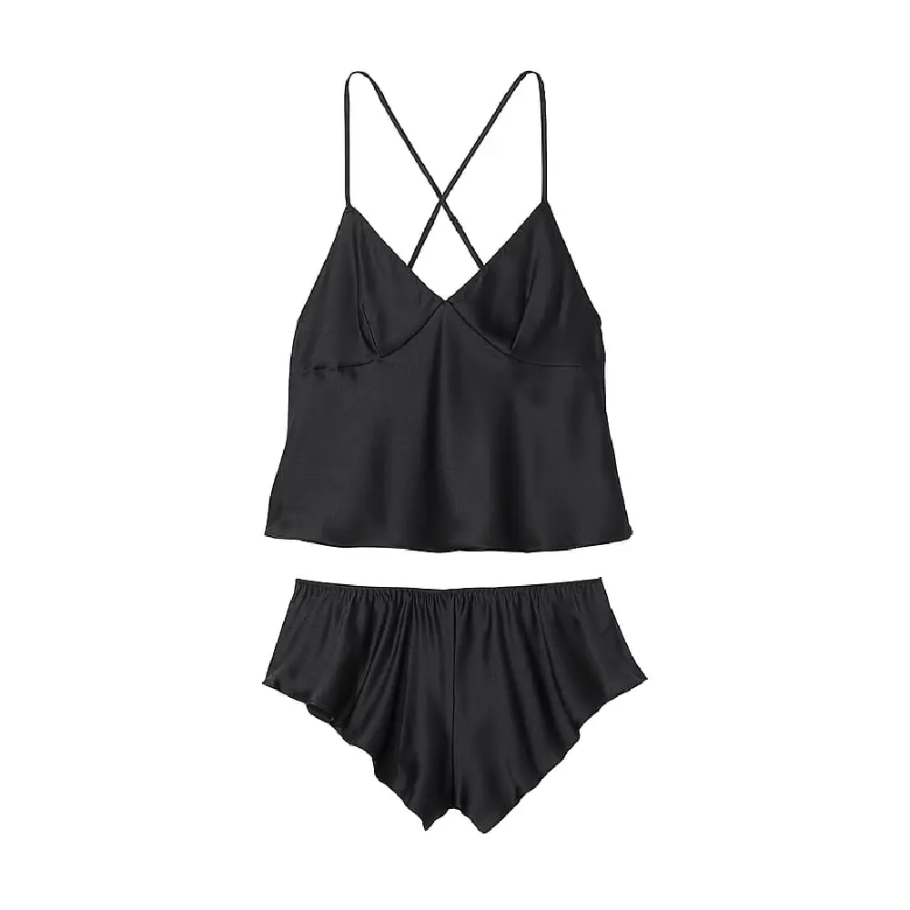 Пижамный комплект Victoria's Secret Icon Satin, черный
Пижамный комплект Victoria's Secret Icon Satin, черный