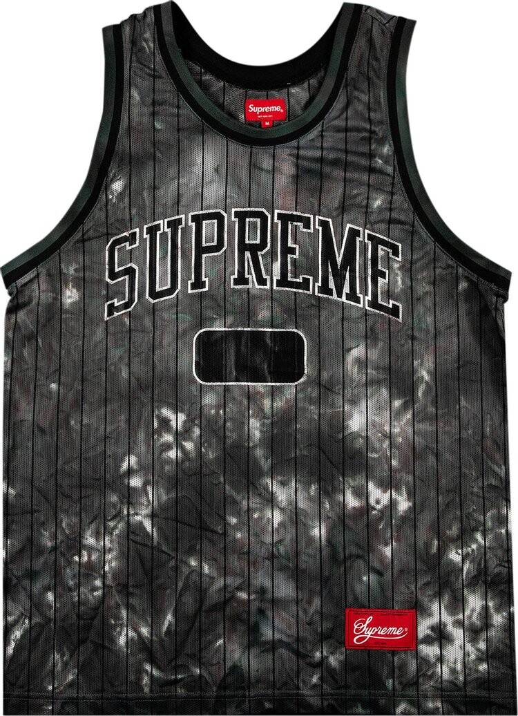 Футболка Supreme Dyed Basketball Jersey 'Black', черный 
Футболка Supreme Dyed Basketball Jersey 'Black', черный