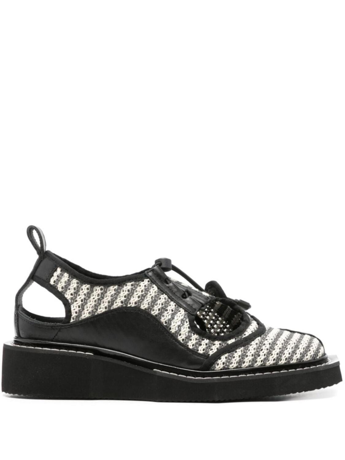 Henrik Vibskov 40 мм полосатые переплетенные сандалии Riviera, черный 
Henrik Vibskov 40 мм полосатые переплетенные сандалии Riviera, черный