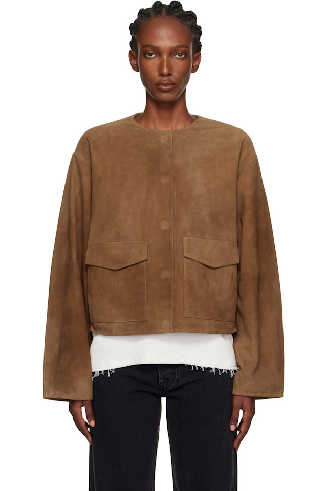 Утилитарная куртка-кокон из замши St. Agni, цвет toffee
Утилитарная куртка-кокон из замши St. Agni, цвет toffee