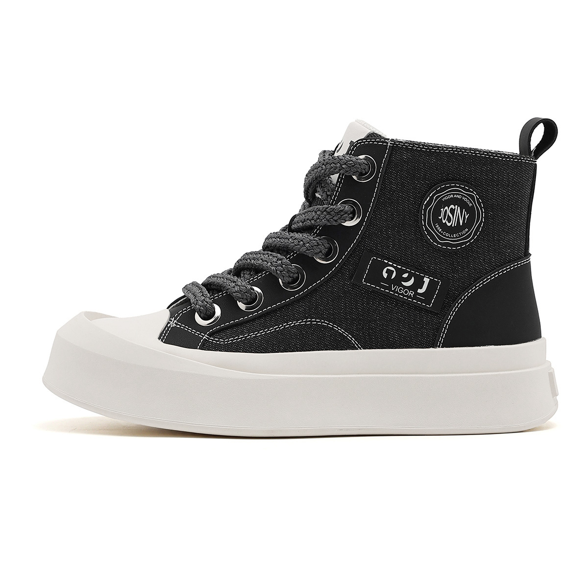 JOSINY Высокие парусиновые туфли мужские черные
JOSINY Высокие парусиновые туфли мужские черные