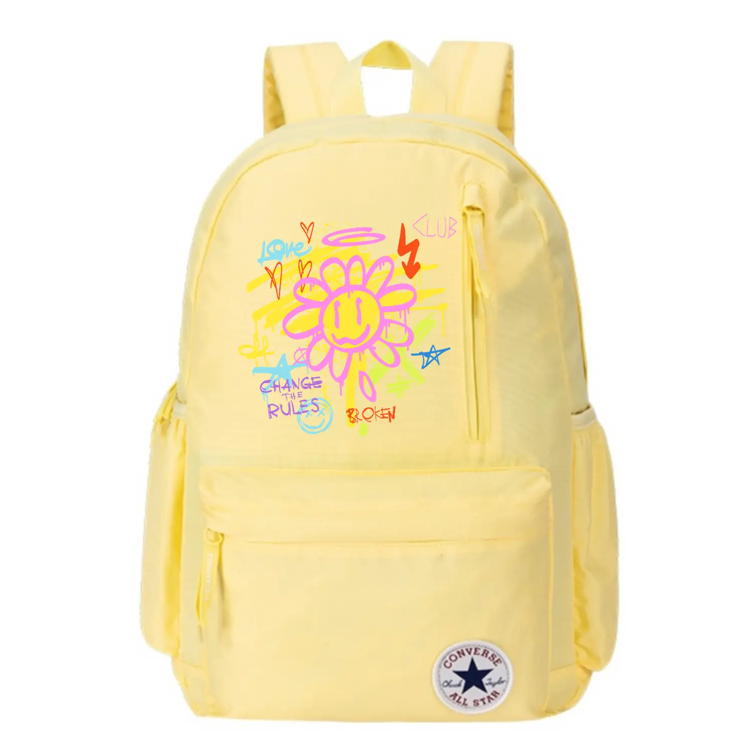 Converse Полиэстеровый рюкзак унисекс яично-желтый, Smiley Face Graffiti
Converse Полиэстеровый рюкзак унисекс яично-желтый, Smiley Face Graffiti