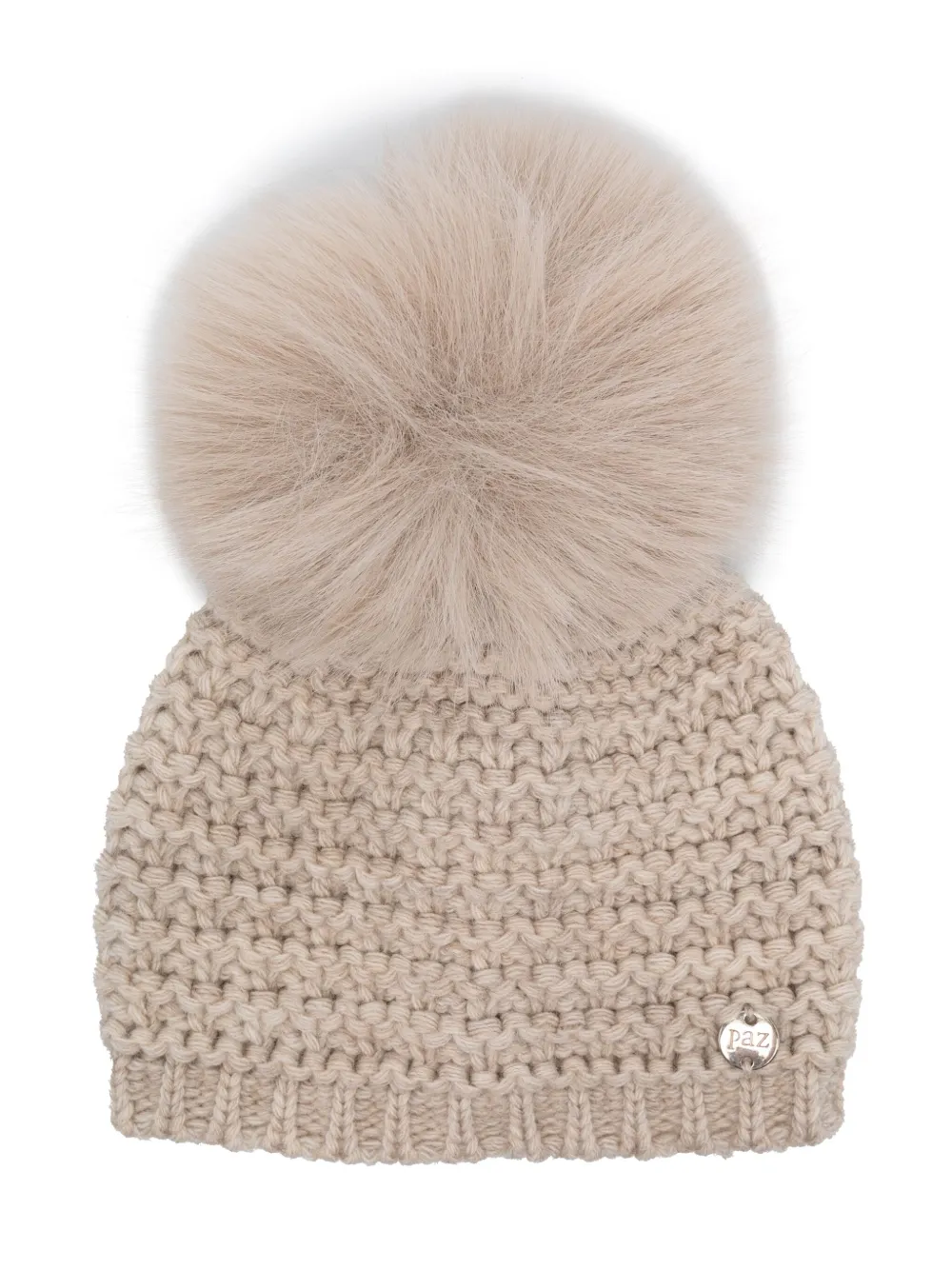 Вязаная шапка с помпоном Paz Rodriguez, нейтральный 
Вязаная шапка с помпоном Paz Rodriguez, нейтральный