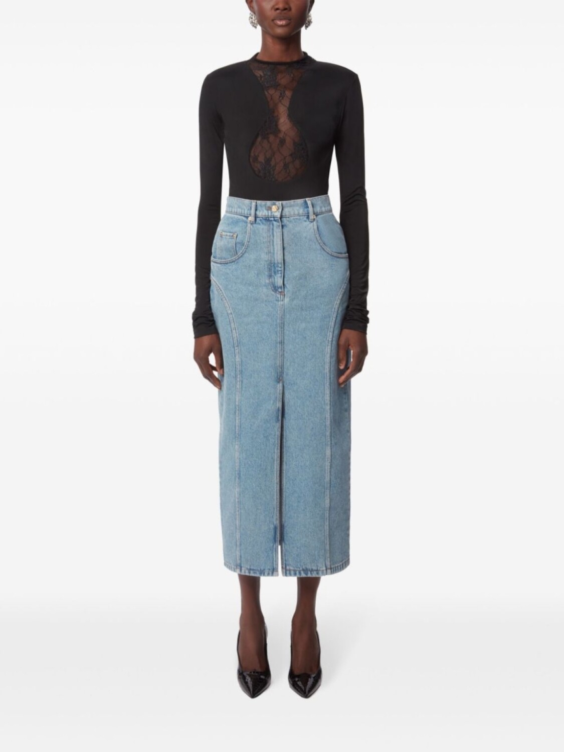 Nina Ricci топ с длинными рукавами и кружевными вставками, черный
Nina Ricci топ с длинными рукавами и кружевными вставками, черный