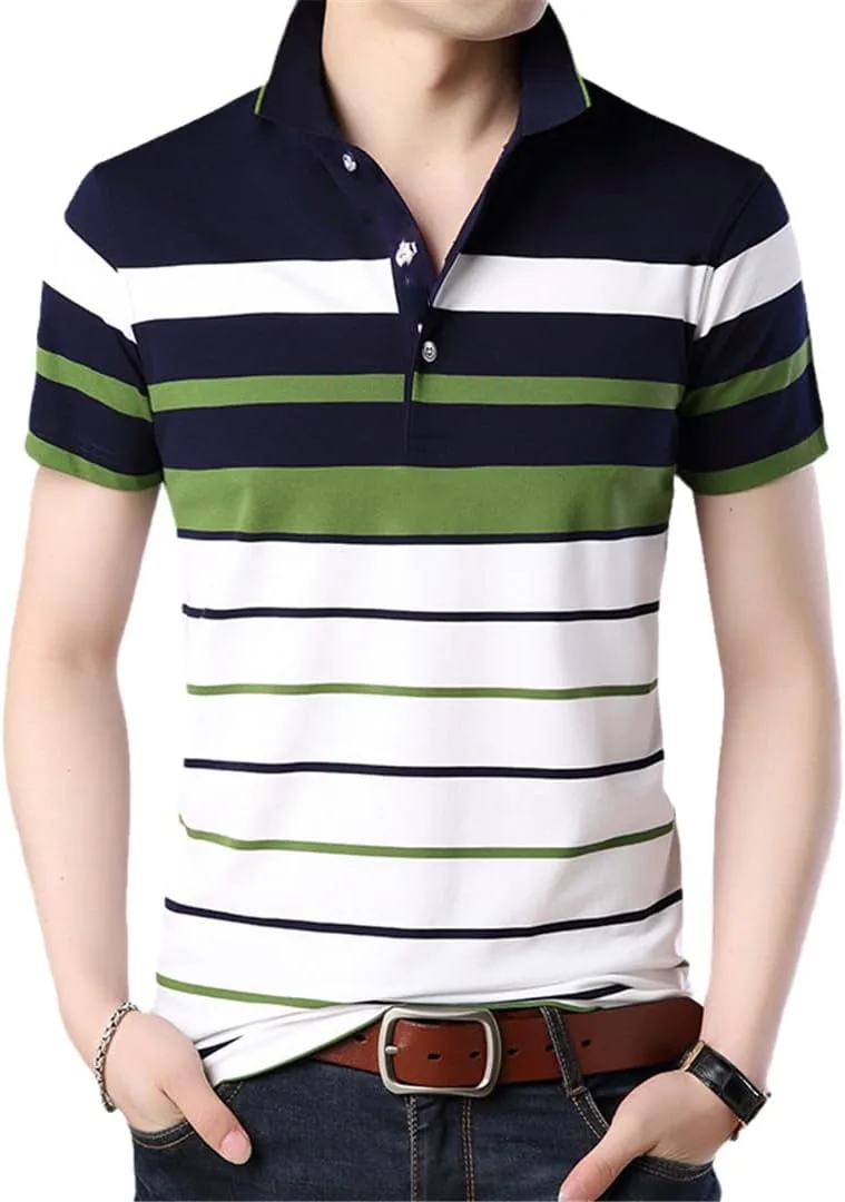 Мужская классическая полосатая поло из хлопка Fjnbbiot
Мужская классическая полосатая поло из хлопка Fjnbbiot