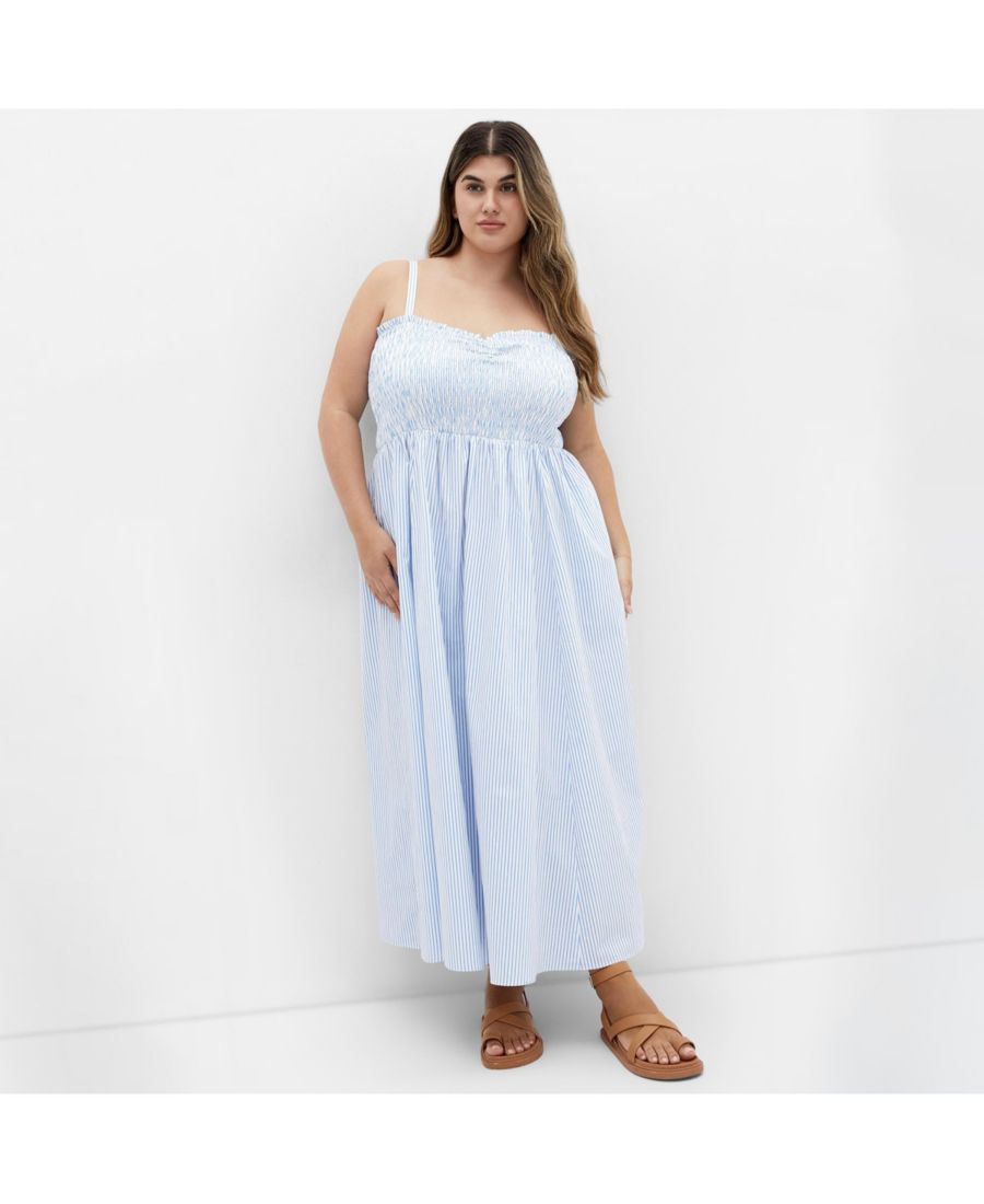 Макси-платье для отдыха больших размеров CITY CHIC, Blue stripe
Макси-платье для отдыха больших размеров CITY CHIC, Blue stripe