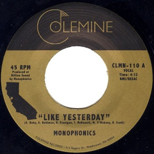 Сингл 7" Monophonics: Like Yesterday
Сингл 7" Monophonics: Like Yesterday