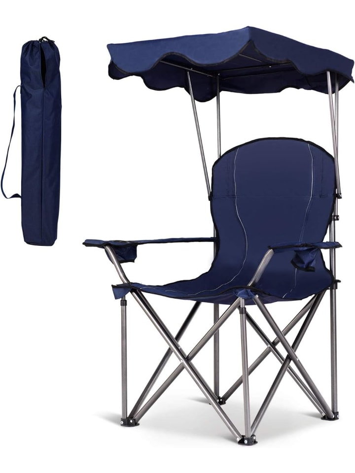 COSTWAY Походный стул с навесом синего цвета
COSTWAY Походный стул с навесом синего цвета