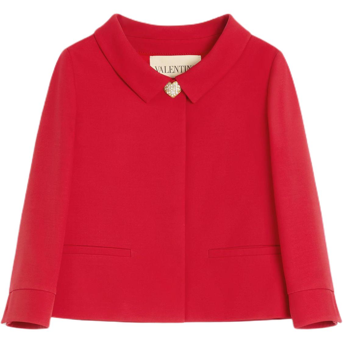 Valentino Креповый жакет на пуговицах, Red
Valentino Креповый жакет на пуговицах, Red