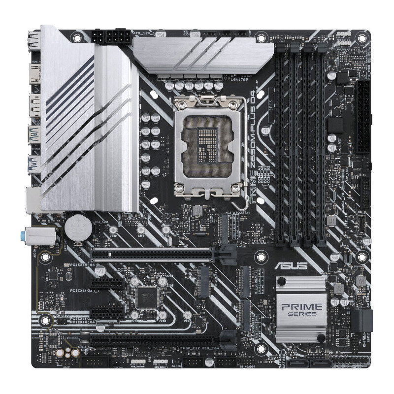 Материнская плата ASUS Prime Z690M-Plus D4, LGA1700, DDR4
Материнская плата ASUS Prime Z690M-Plus D4, LGA1700, DDR4