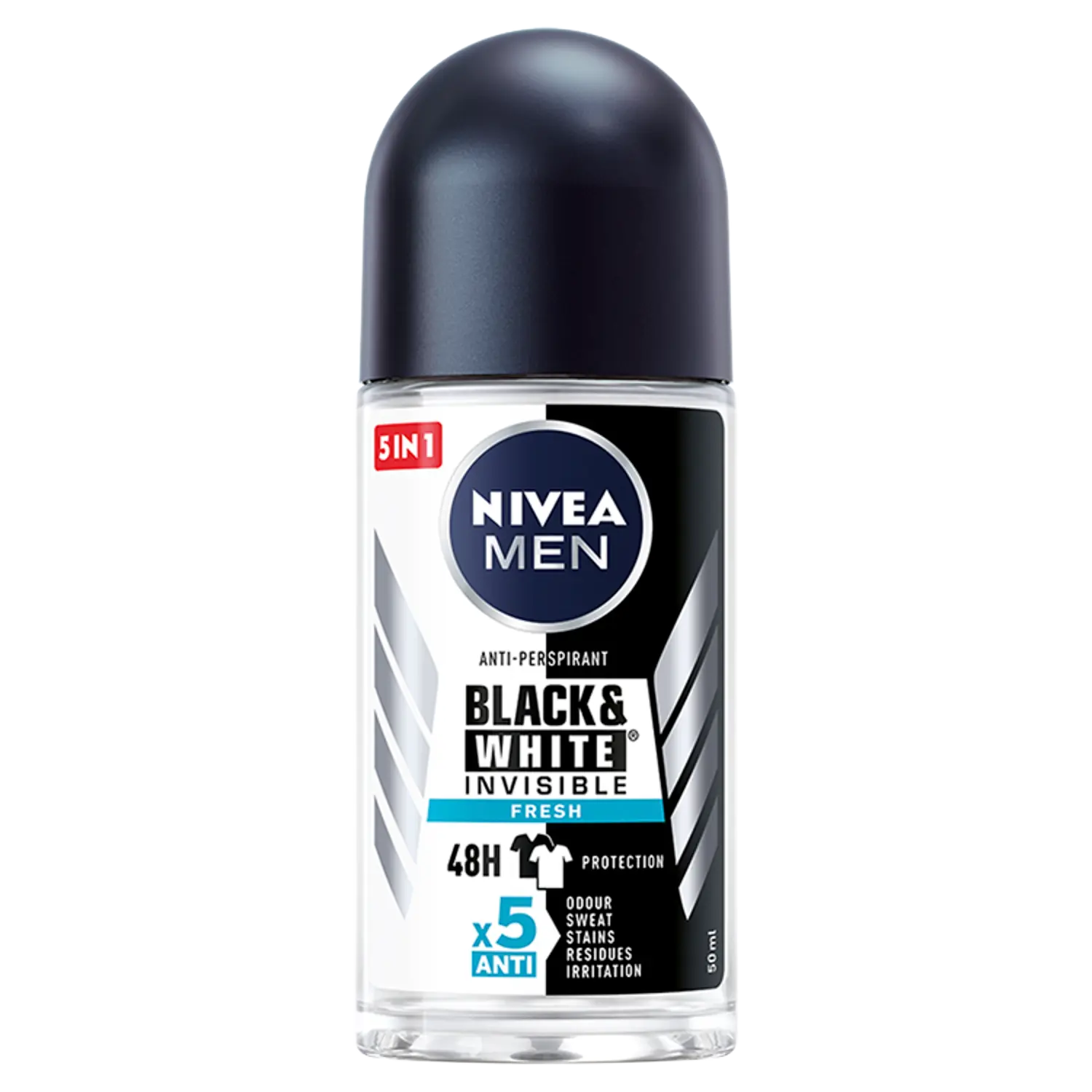 Nivea Men Black & White Invisible Fresh шариковый антиперспирант для мужчин, 50 мл
Nivea Men Black & White Invisible Fresh шариковый антиперспирант для мужчин, 50 мл