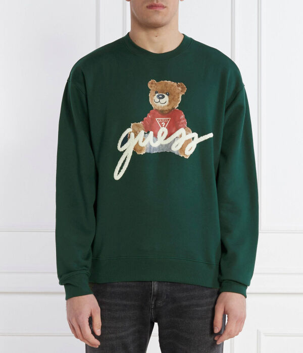 Свитшот мужской Guess Jeans с принтом медведя, зеленый
Свитшот мужской Guess Jeans с принтом медведя, зеленый