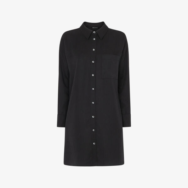 Тканое платье мини Helena на пуговицах Whistles, черный
Тканое платье мини Helena на пуговицах Whistles, черный