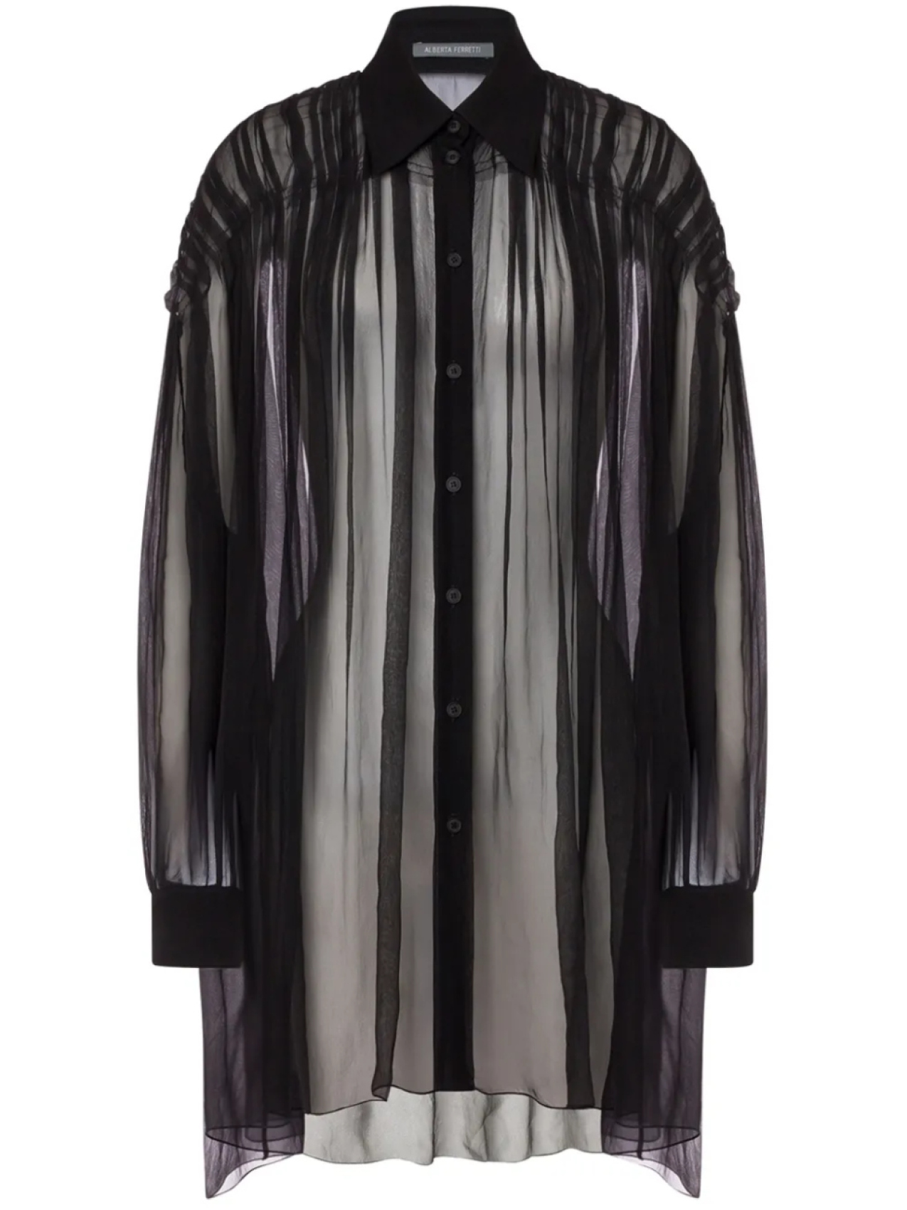 Alberta Ferretti полупрозрачная рубашка, черный
Alberta Ferretti полупрозрачная рубашка, черный