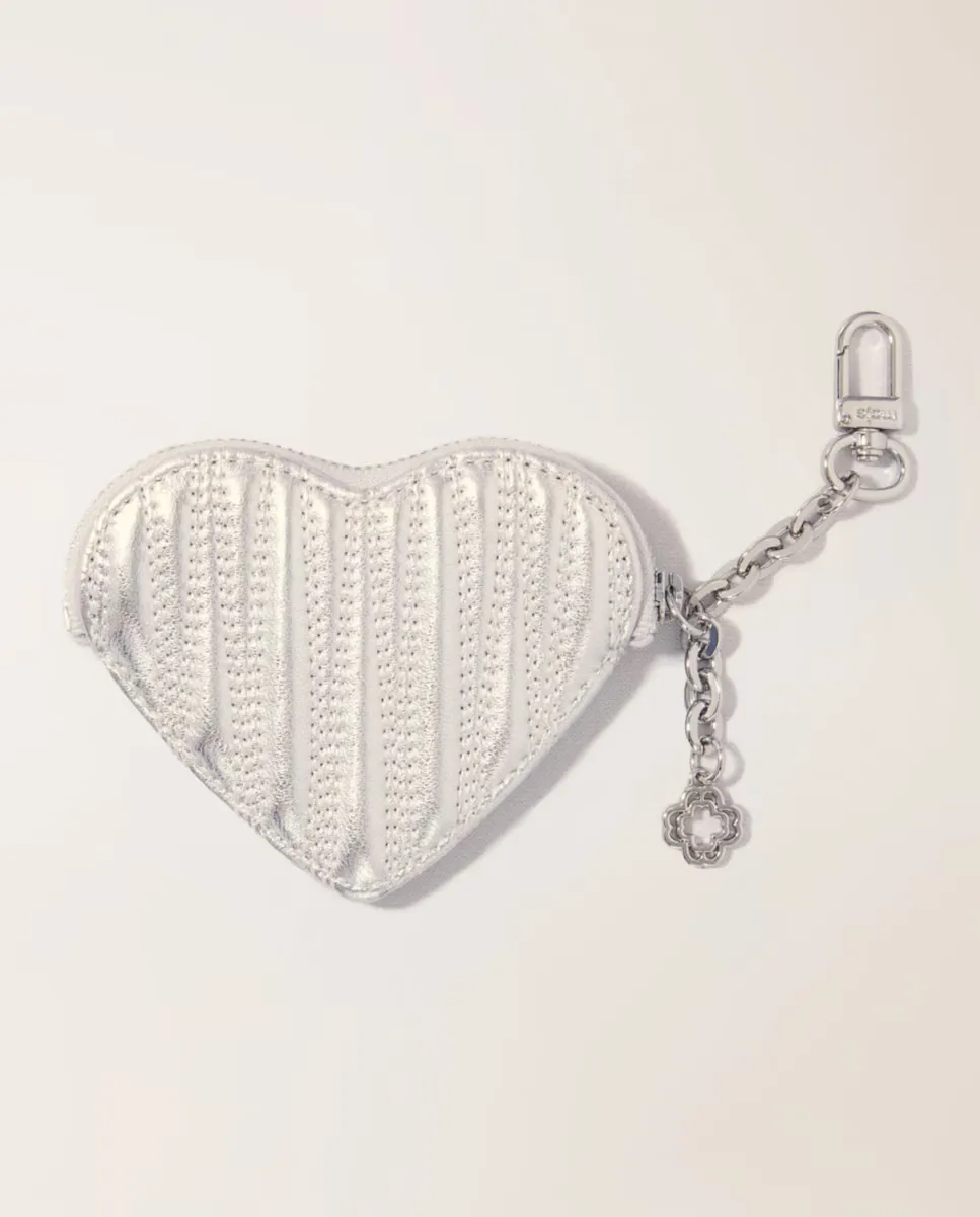Женская сумочка в виде сердца с металлической стежкой Maje, серебряный
Женская сумочка в виде сердца с металлической стежкой Maje, серебряный