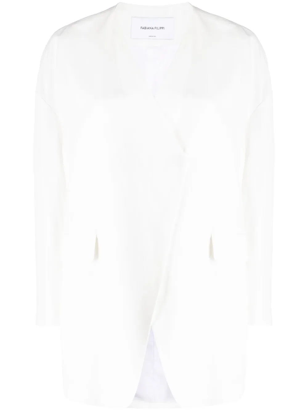 Блейзер с V-образным вырезом Fabiana Filippi, белый
Блейзер с V-образным вырезом Fabiana Filippi, белый