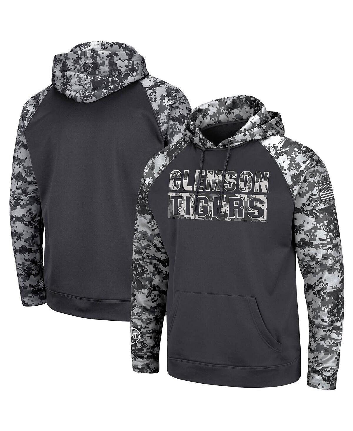 Мужская темно-серая толстовка с капюшоном clemson tigers oht в стиле милитари appreciation digital camo pullover Colosseum, мульти 
Мужская темно-серая толстовка с капюшоном clemson tigers oht в стиле милитари appreciation digital camo pullover Colosseum, мульти