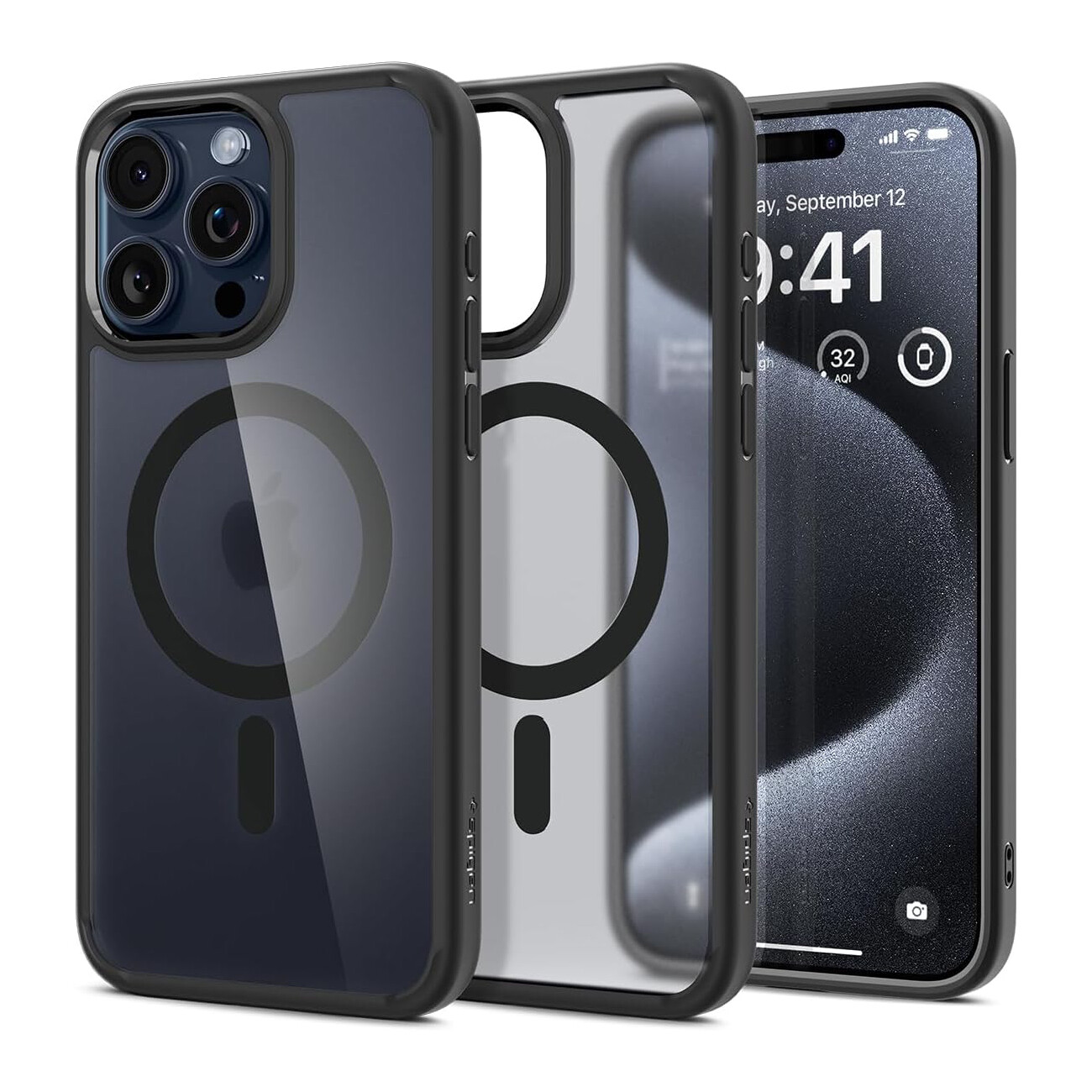 Чехол Spigen Ultra Hybrid MagFit для iPhone 15 Pro, Frost Black, Прозрачный, Чехол Spigen Ultra Hybrid MagFit для iPhone 15 Pro, Frost Black 
Чехол Spigen Ultra Hybrid MagFit для iPhone 15 Pro, Frost Black, Прозрачный, Чехол Spigen Ultra Hybrid MagFit для iPhone 15 Pro, Frost Black