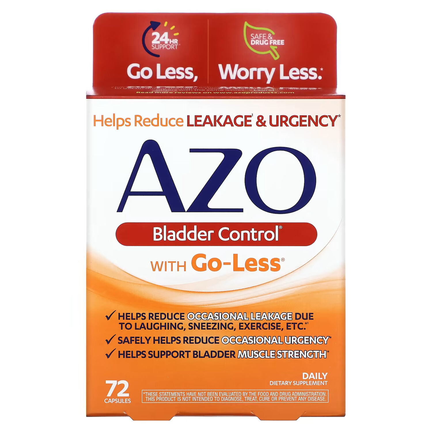 Azo, Bladder Control с Go-Less, 72 капсулы 
Azo, Bladder Control с Go-Less, 72 капсулы