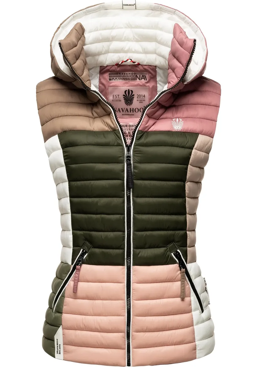 Стеганый жилет Navahoo "Shadaa Multikulti", женский жилет без рукавов в стиле колор-блок с капюшоном, цвет Natur, Коричневый, Стеганый жилет Navahoo "Shadaa Multikulti", женский жилет без рукавов в стиле колор-блок с капюшоном, цвет Natur
Стеганый жилет Navahoo "Shadaa Multikulti", женский жилет без рукавов в стиле колор-блок с капюшоном, цвет Natur, Коричневый, Стеганый жилет Navahoo "Shadaa Multikulti", женский жилет без рукавов в стиле колор-блок с капюшоном, цвет Natur