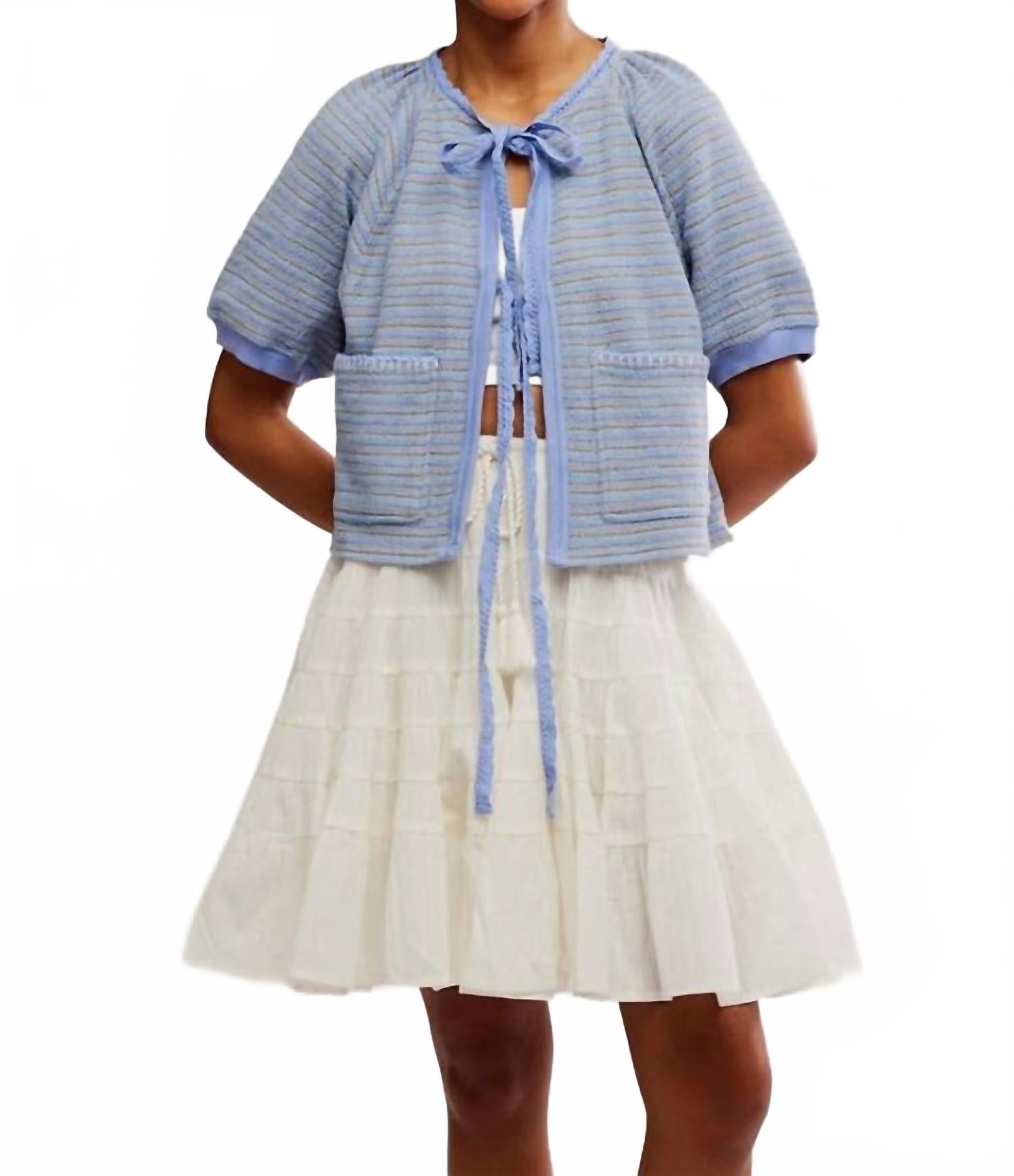 Тропическая толстовка в синем цвете с полосками Free People
Тропическая толстовка в синем цвете с полосками Free People