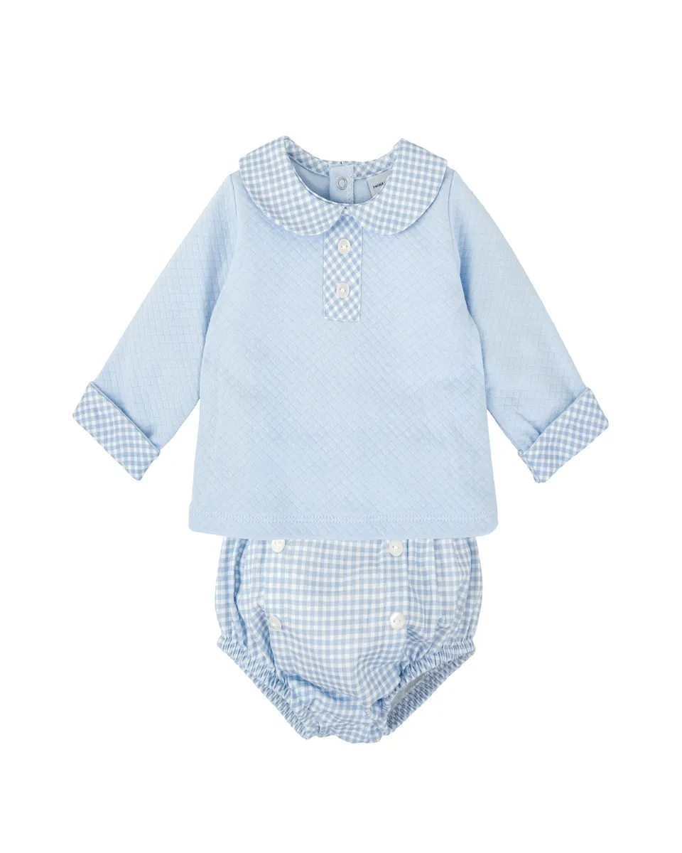 Комплект для мальчика толстовка с воротником для младенца и соответствующие трусики BABIDÚ, синий
Комплект для мальчика толстовка с воротником для младенца и соответствующие трусики BABIDÚ, синий