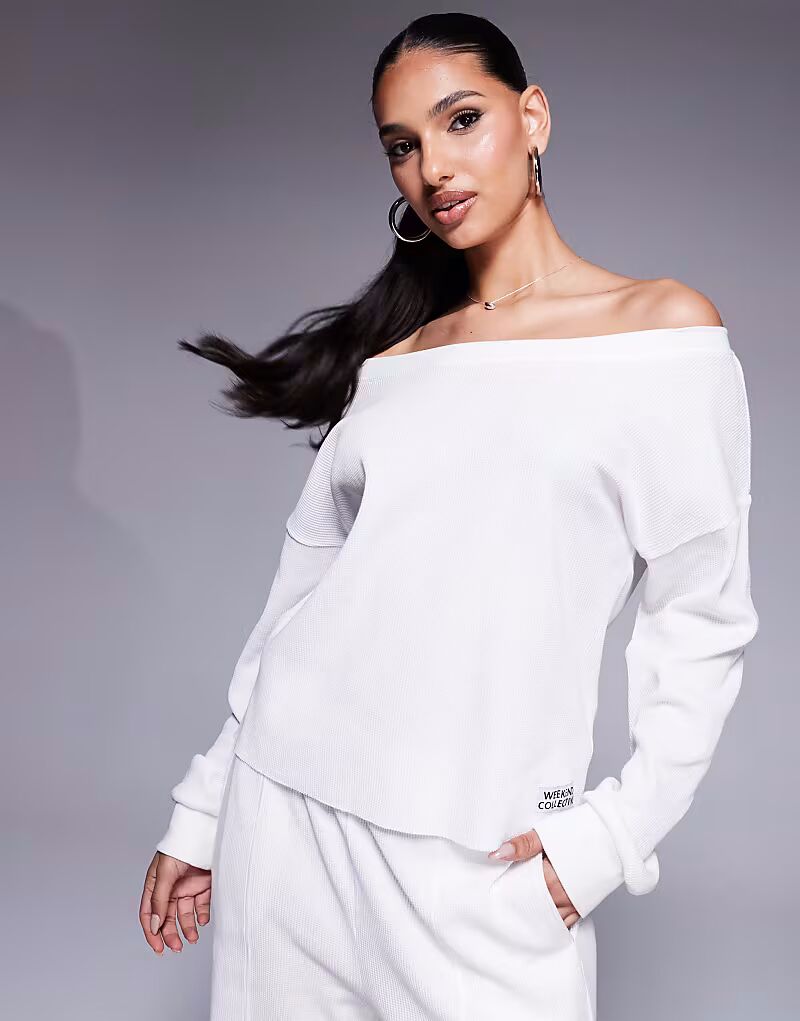 Топ Weekend Collective с открытыми плечами в вафельном стиле кремового цвета Asos Weekend Collective
Топ Weekend Collective с открытыми плечами в вафельном стиле кремового цвета Asos Weekend Collective