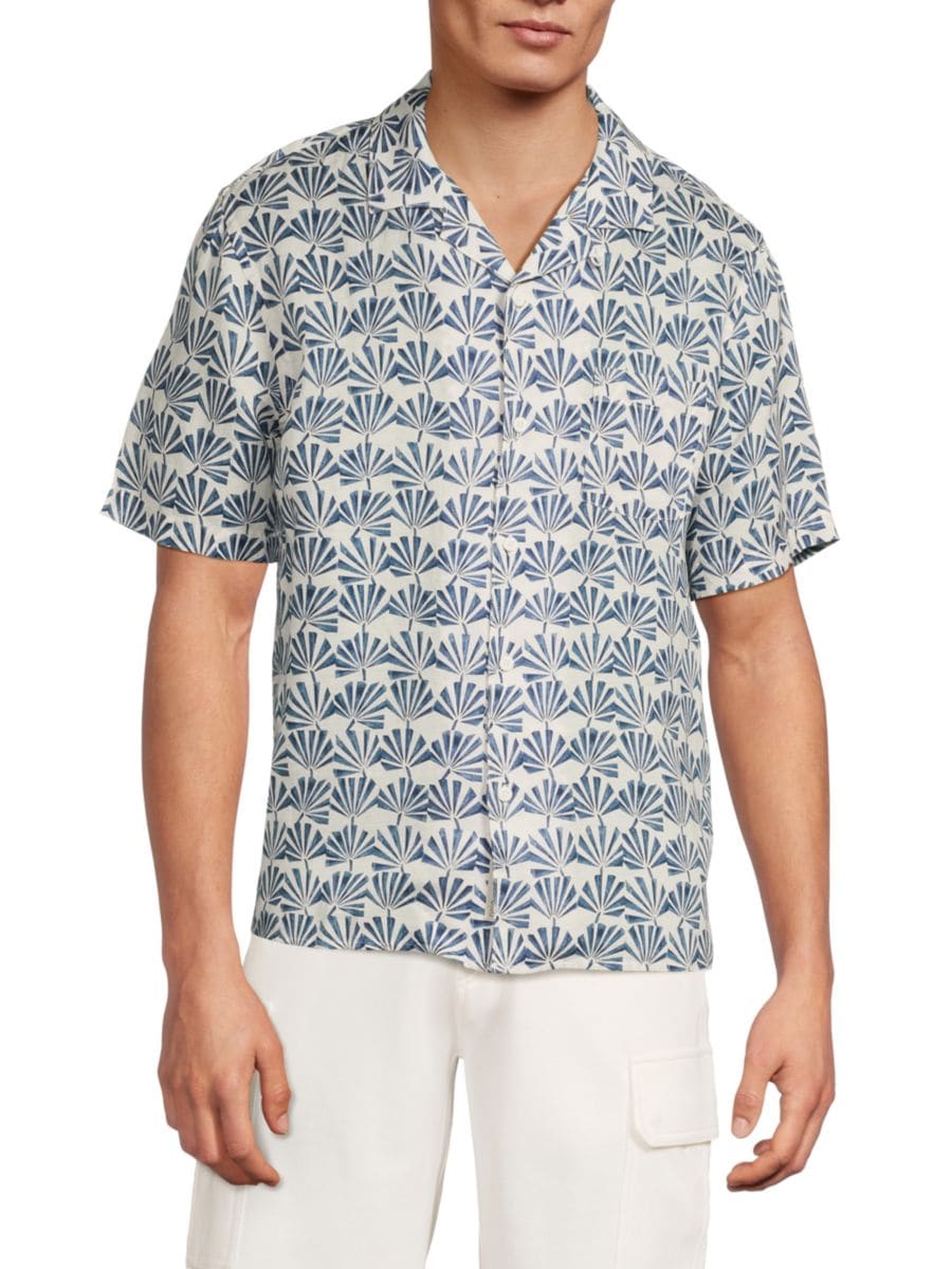 Рубашка для кемпинга из льна и хлопка с принтом Onia, цвет Dark Blue
Рубашка для кемпинга из льна и хлопка с принтом Onia, цвет Dark Blue