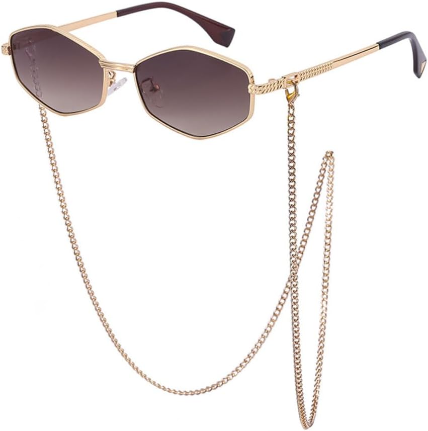 Необычные металлические солнцезащитные очки в маленькой оправе с цепочкой, женские, роскошные модные солнцезащитные очки в ромбовидной форме для женщин в стиле панк TYUVIVO, C1
Необычные металлические солнцезащитные очки в маленькой оправе с цепочкой, женские, роскошные модные солнцезащитные очки в ромбовидной форме для женщин в стиле панк TYUVIVO, C1