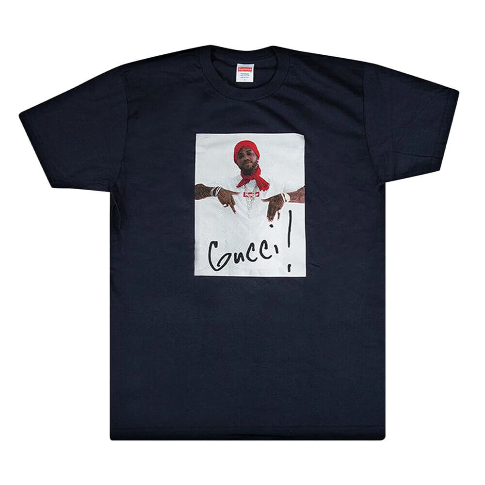 Футболка Supreme Gucci Mane, синий 
Футболка Supreme Gucci Mane, синий