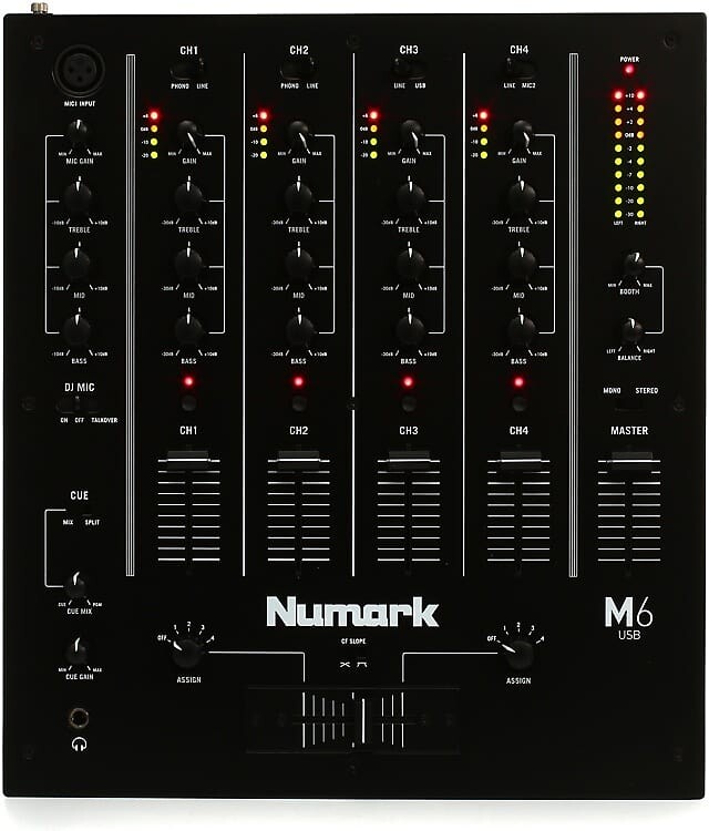 Numark M6 USB 4-канальный диджейский микшер M6USBBLACKXUS
Numark M6 USB 4-канальный диджейский микшер M6USBBLACKXUS
