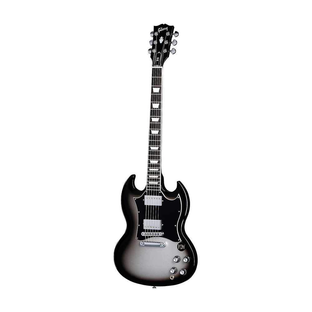Электрогитара Gibson SG Standard Ebony ограниченной серии Silver Burst
Электрогитара Gibson SG Standard Ebony ограниченной серии Silver Burst